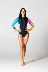 Long Sleeve Oceansuit in Parrotfish/ Black